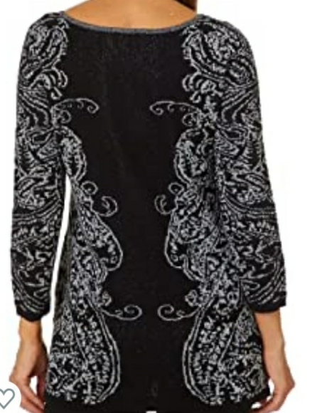 Ruby Rd black and silver sweater - Picture 2 of 6